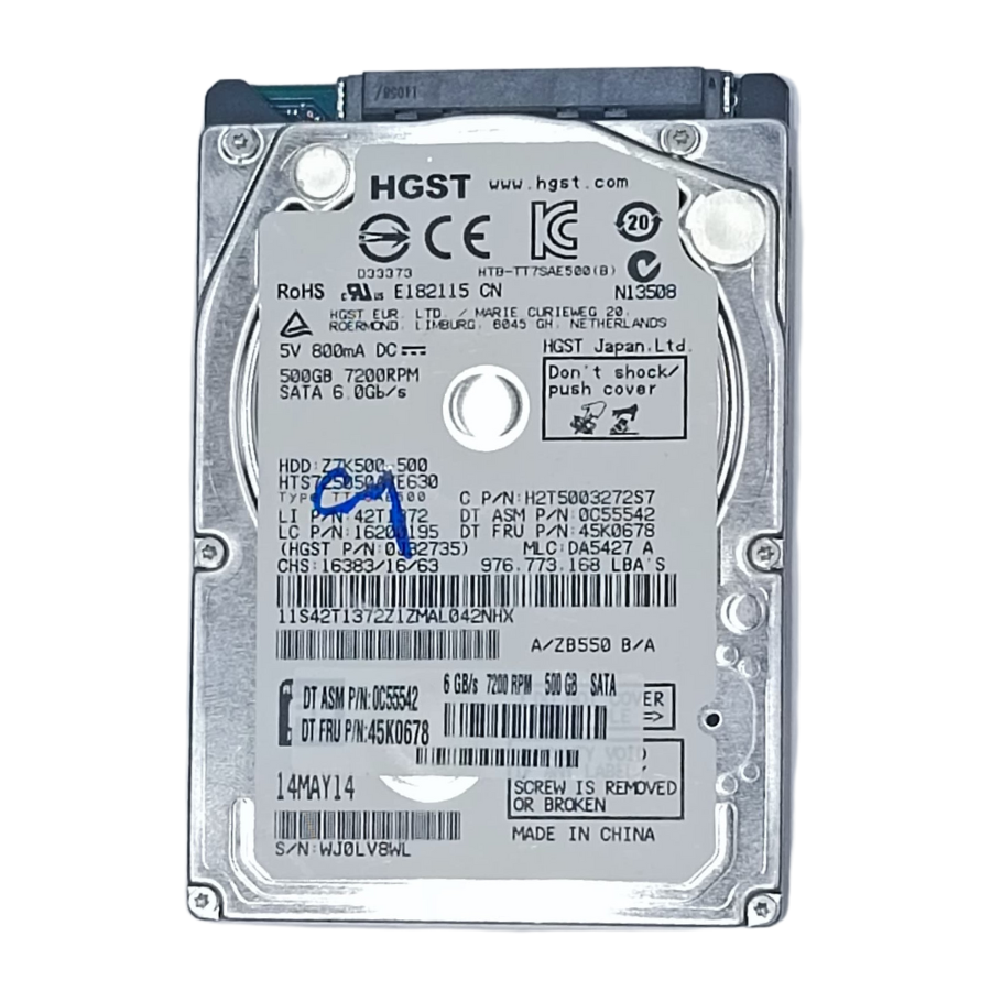 HDD 512GB 2.5 Inch Internal