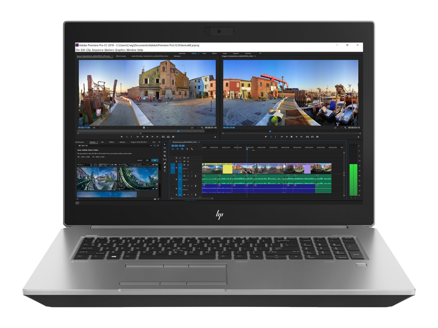 HP Zbook 17 G5 Core i7-8850H, 32GB DDR4, 512GB SSD, 6GB RTX3000, 17” FHD